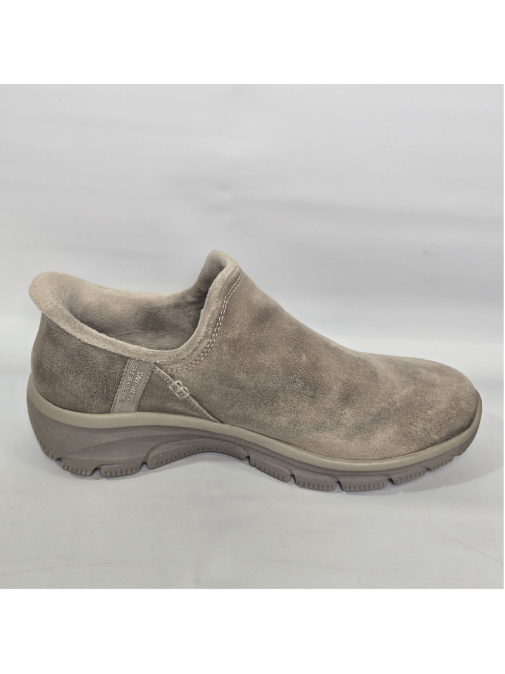 Skechers Easy Going Modern Hour Taupe Slip On Comfort Shoes Womens 7 Vegan Suede - Picture 4 of 15